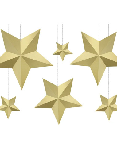 Decoracion estrellas oro  | Ducaval | Envías 24/48 horas 