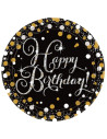 Plato happy bday 23cm spark gold M8H2 | Ducaval | Envíos 24/48 horas