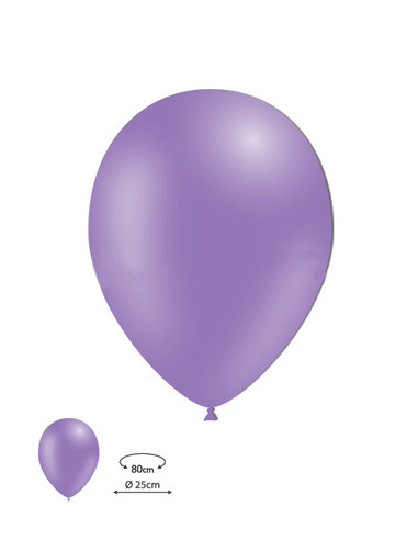 Globos látex lavanda 100ud 25cm | Ducaval | Envíos 24/48h