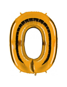 Globo foil número 0 oro | Ducaval | Envías 24/48 horas 