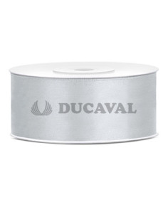 Cinta plata satín 2.5cmX25m  Disfraces Ducaval