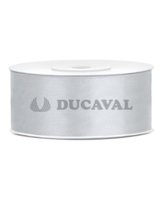Cinta plata satín 2.5cmX25m  Disfraces Ducaval