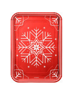 Bandejas navideñas Winter rojo 25cm | Ducaval | Envías 24/48 horas 