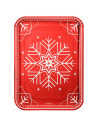 Bandejas navideñas Winter rojo 25cm | Ducaval | Envías 24/48 horas 
