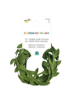 Cinta de yute con hojas verdes 2M | Ducaval | Envías 24/48 horas 