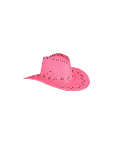 Sombrero vaquero fucsia adulto