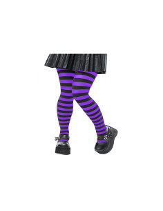 Pantys a rayas morado y negro infantil| Ducaval | Envíos 24/48 horas