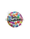 Globo foil 18" redondo feliz cumpleaños globos
