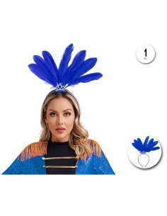 DIADEMA PLUMAS CON CORONA | Ducaval | Envías 24/48 horas 