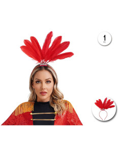 DIADEMA PLUMAS CON CORONA | Ducaval | Envías 24/48 horas 