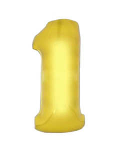 Globo número 1 poliamida color oro 115cm.|Ducaval | Envios 24/48 hora