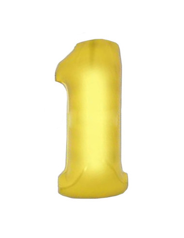 Globo número 1 poliamida color oro 115cm.|Ducaval | Envios 24/48 hora
