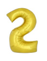 Globo número 2 poliamida color oro 115cm.|Ducaval | Envios 24/48 hora