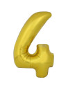 Globo número 4 poliamida color oro 115cm.| Ducaval | Envios 24/48.
