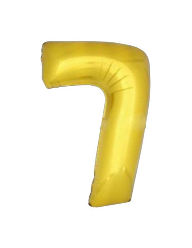 Globo número 7 poliamida color oro 115cm.| Ducaval | Envios 24/48.