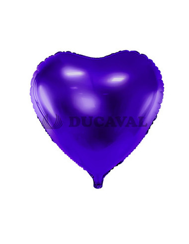 Globo foil corazón violeta 45cm  Disfraes Ducaval