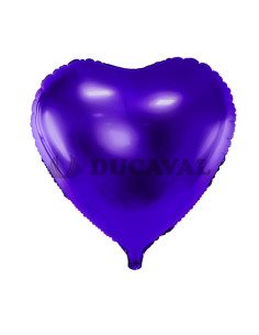 Globo foil corazón violeta 45cm  Disfraes Ducaval