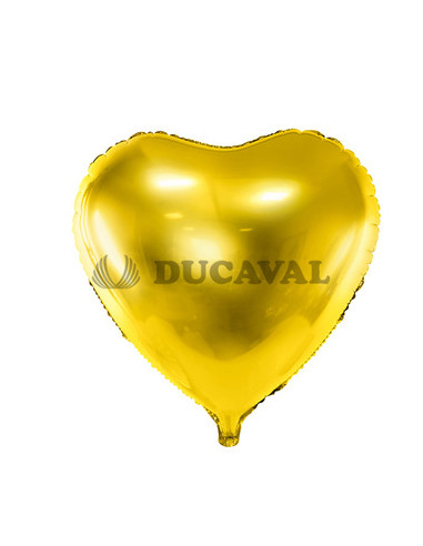 Globo foil corazón oro 45cm  Disfraces Ducaval