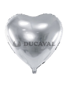 Globo foil corazón plata 45cm  Disfraces Ducaval
