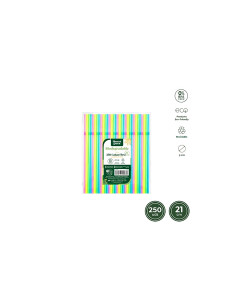Cañas flexibles 21cm 250und compostables | Ducaval |