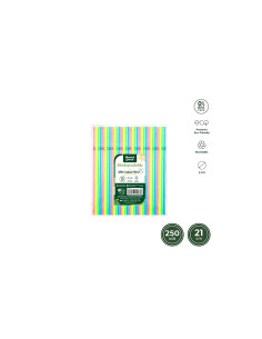 Cañas flexibles 21cm 250und compostables | Ducaval |