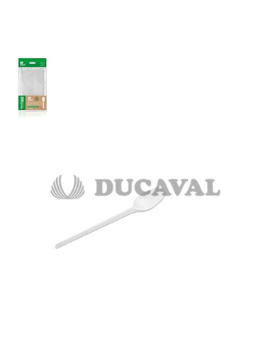 Cuchara postre blanco 12.5cm 100und reutilizable. |Ducaval| Envíos 24