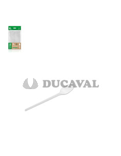 Cuchara postre blanco 12.5cm 100und reutilizable. |Ducaval| Envíos 24