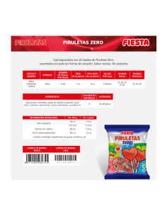 BOLSA 90G PIRULETA CORAZON CEREZA C15 | Ducaval | Envías 24/48 horas