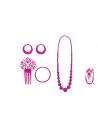  Set sevillana fucsia 4 piezas  | Ducaval | Envías 24/48 horas 