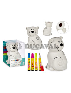 Hucha gato 4 rotuladores | Ducaval | Envíos 24/48 horas
