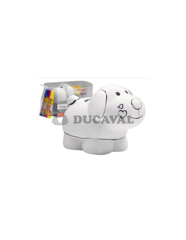 Hucha perrito 4 rotuladores | Ducaval | Envíos 24/48 horas