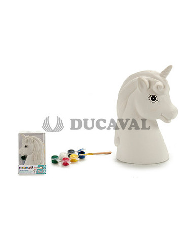 Hucha unicornio para pintar | Ducaval | Envíos 24/48 horas
