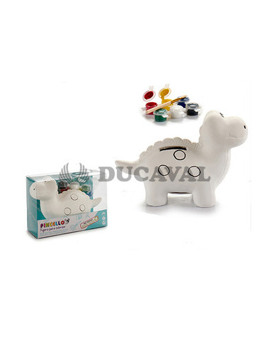 Hucha dinosaurio cerámica colorear | Ducaval | Envíos 24/48 horas