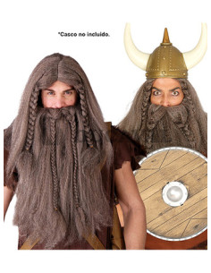 Peluca y barba vikingo