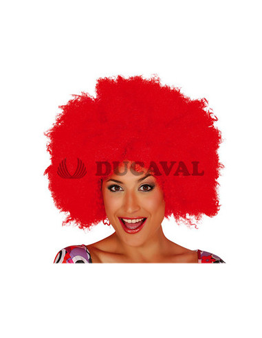 Peluca afro roja extra