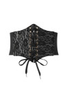 Corset ancho negro de encaje  | Ducaval | Envías 24/48 horas 