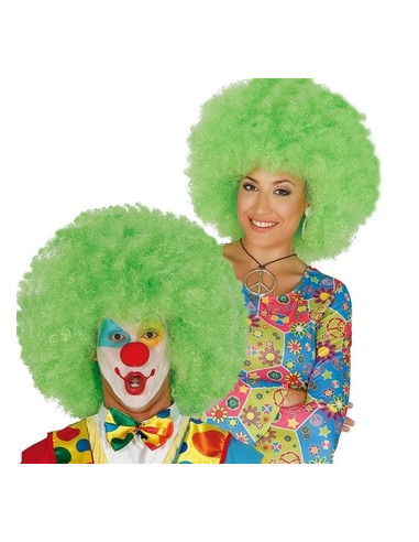 Peluca afro verde extra