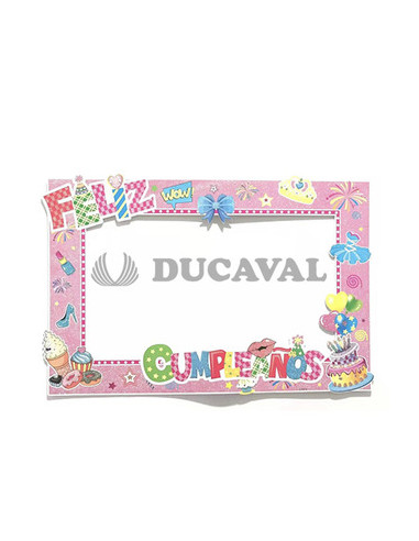 Marco cumpleaños rosa  Disfraces Ducaval
