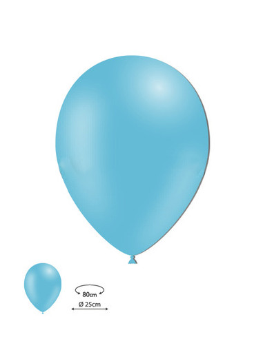 Globos látex azul celeste 80cm 100ud | Ducaval | Envíos 24/48 horas