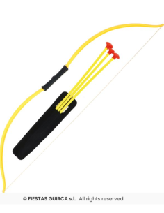 Arco Indio 75 cm 3 flechas  Disfraces Ducaval