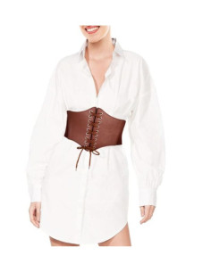 Cinturon de Corset marron | Ducaval | Envías 24/48 horas 