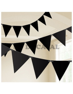 Banderín triángulos negros 10mts| Ducaval | Envíos 24/48h