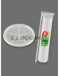 Tapas para vaso de cartón 200cc s/100u Ducaval Envios2448horas