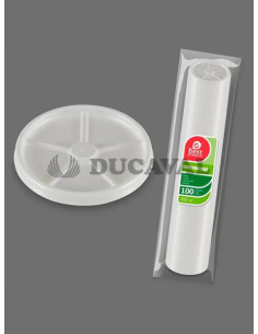 Tapas para vaso de cartón 200cc s/100u Ducaval Envios2448horas