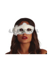 Antifaz blanco con flores.Ducaval 2448 horas
