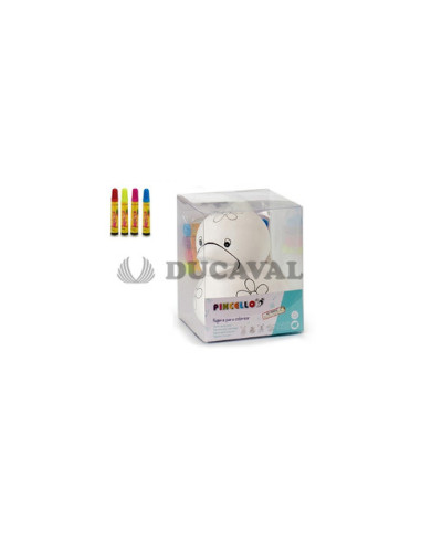 Hucha patito con 4 colorines | Ducaval | Envíos 24/48 horas