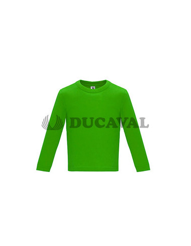 Camiseta manga larga verde césped bebé