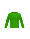 Camiseta manga larga verde césped bebé