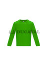 Camiseta manga larga verde césped bebé