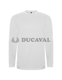 Camiseta manga larga blanca adul.